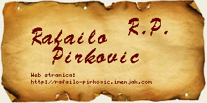 Rafailo Pirković vizit kartica